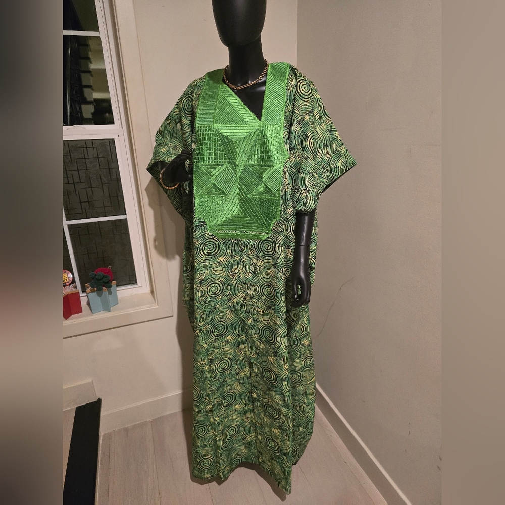 Ankara Kaftan/Bubu with Embroidery